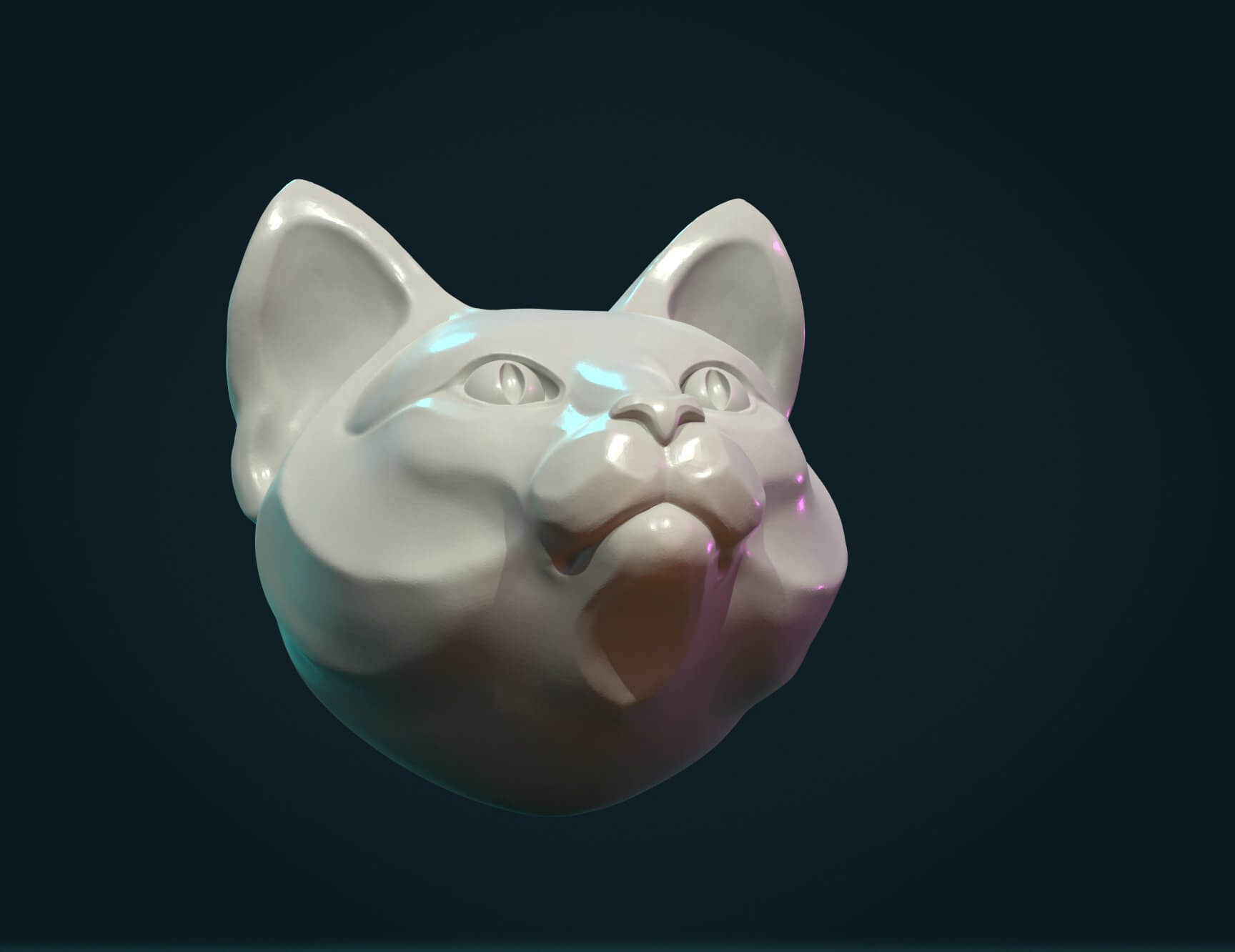 Cat Head 3D Model