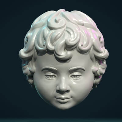 Curly Hair I 3D Model