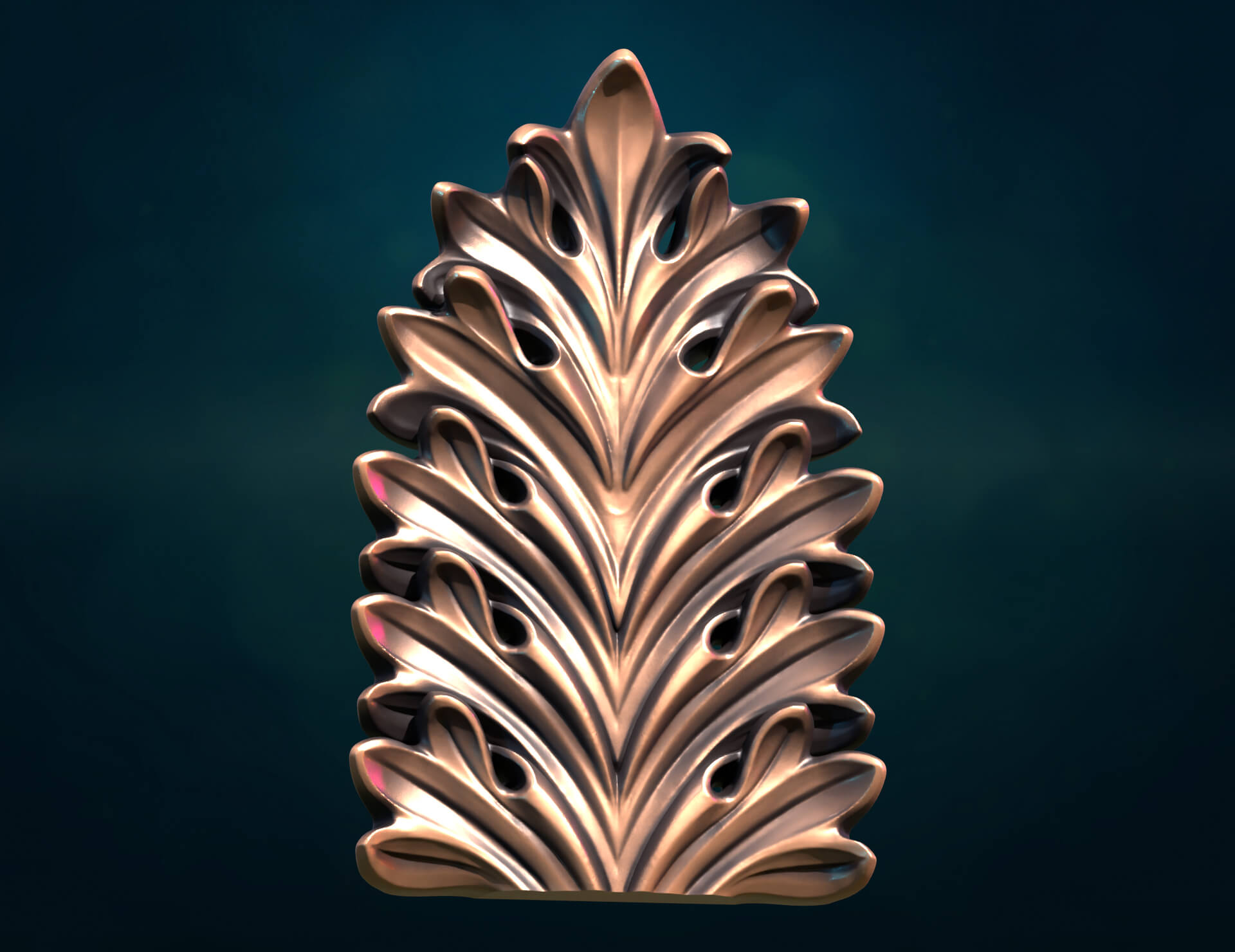 Acanthus leaf 3D Model