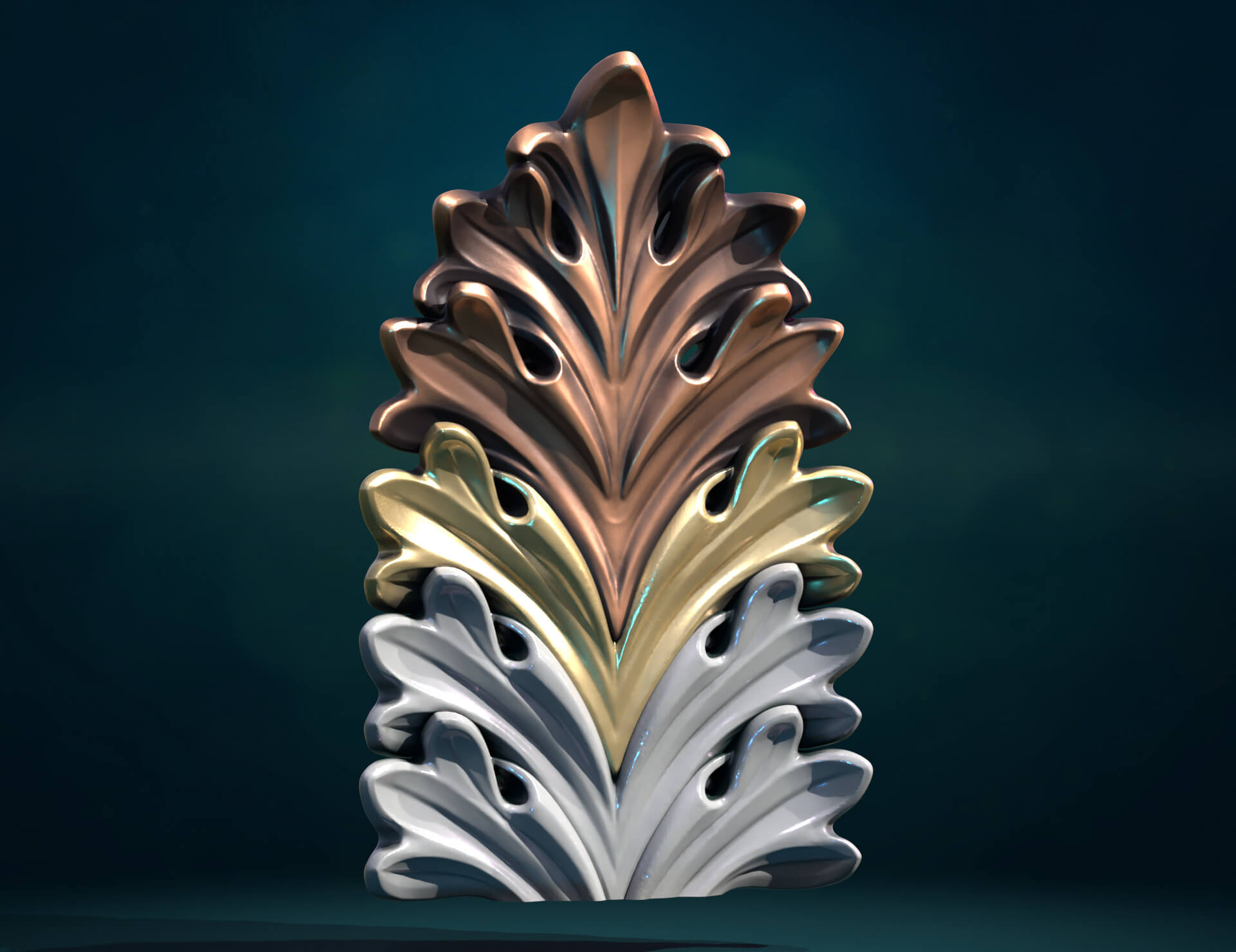 Acanthus leaf 3D Model