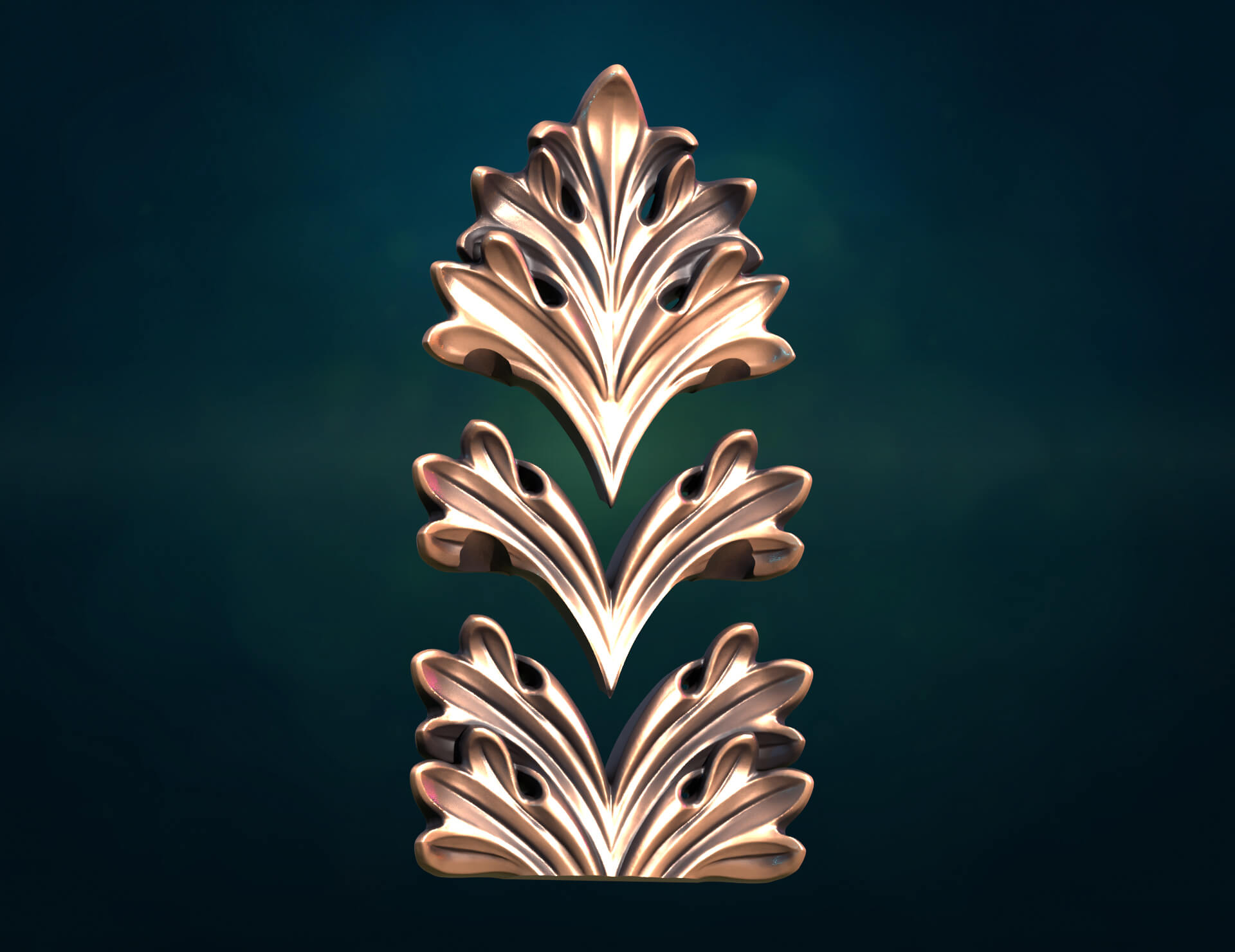 Acanthus leaf 3D Model