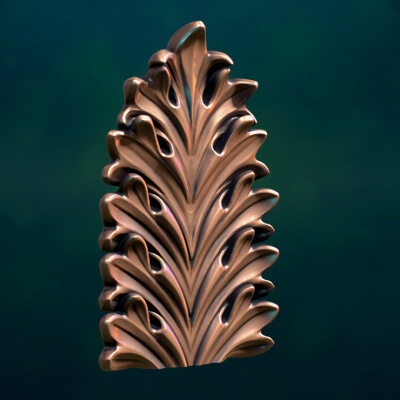 Acanthus leaf 3D Model