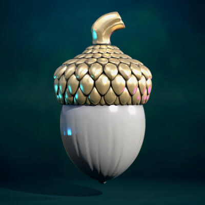 Acorn II Charm 3D Model