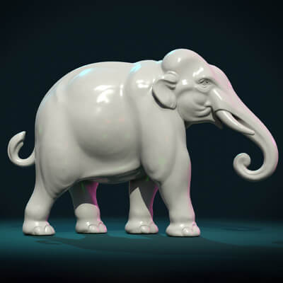 Asian Elephant II 3D Model