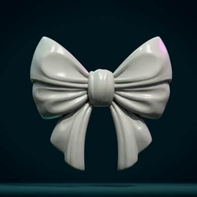 Bow Ribbon Relief 3D Model