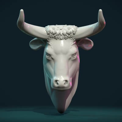 Bull Head 3D Model