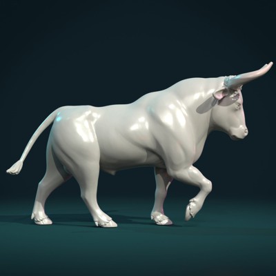 Bull Sculpture 3D Model