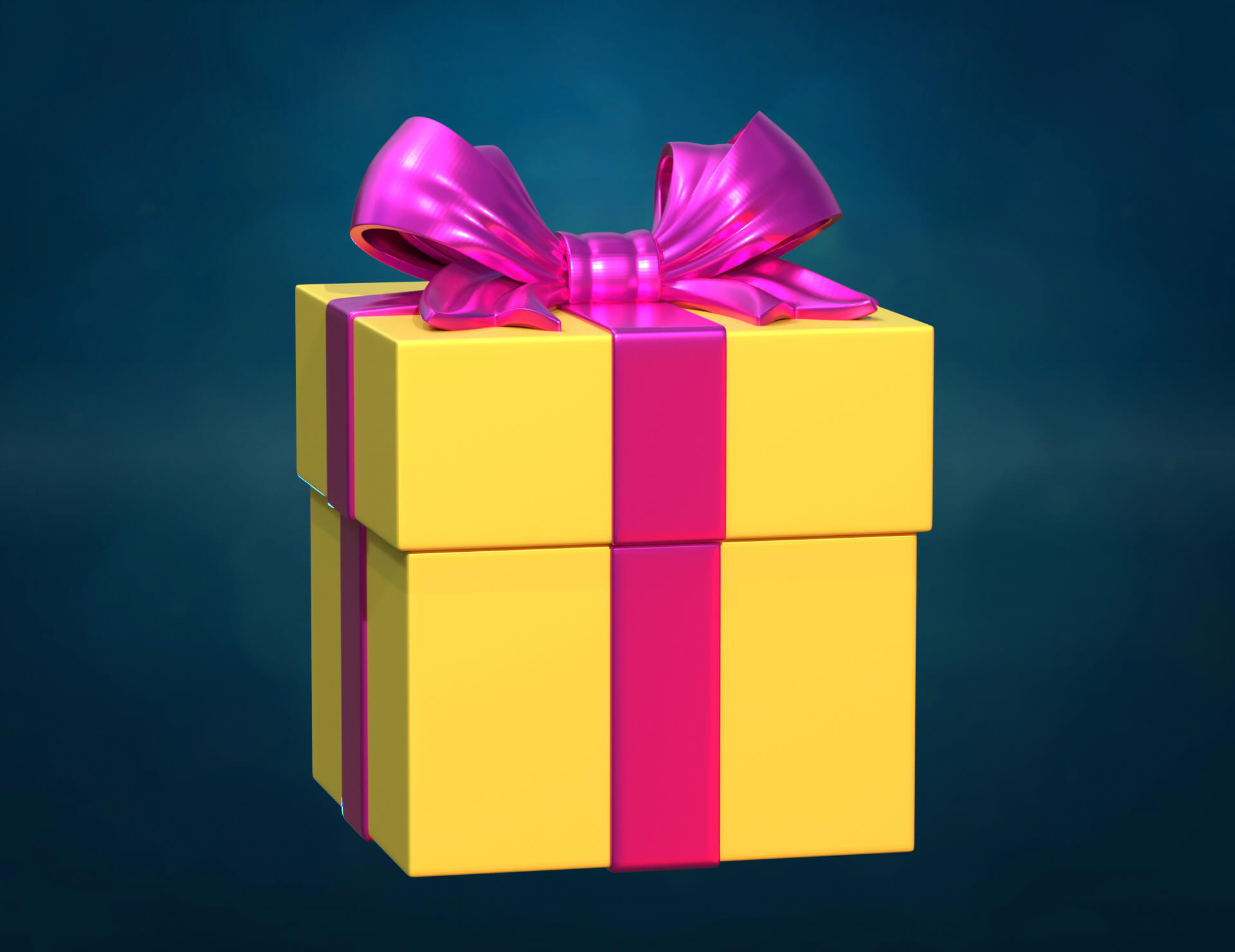 Gift Bow Box 3D Model