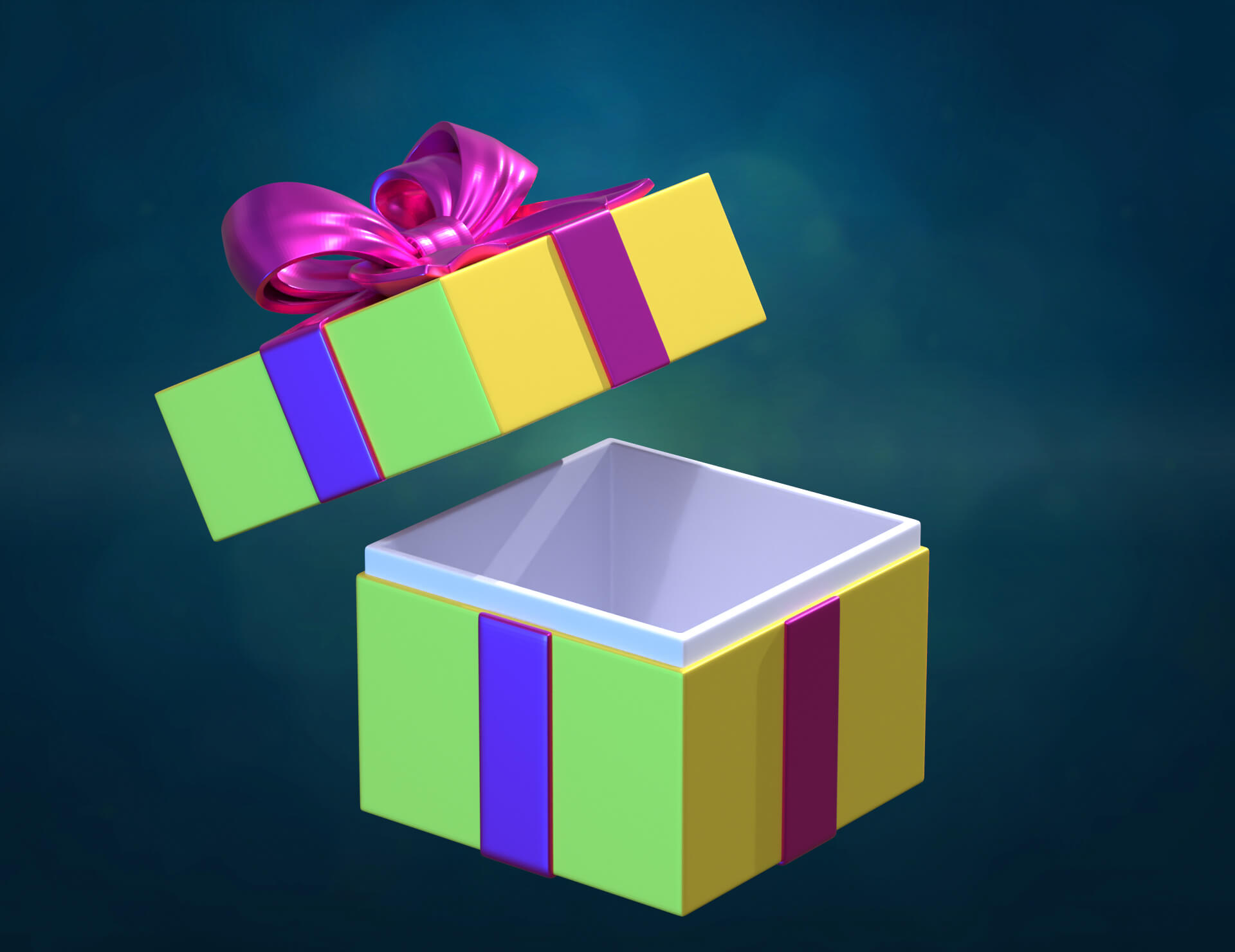 Gift Bow Box 3D Model