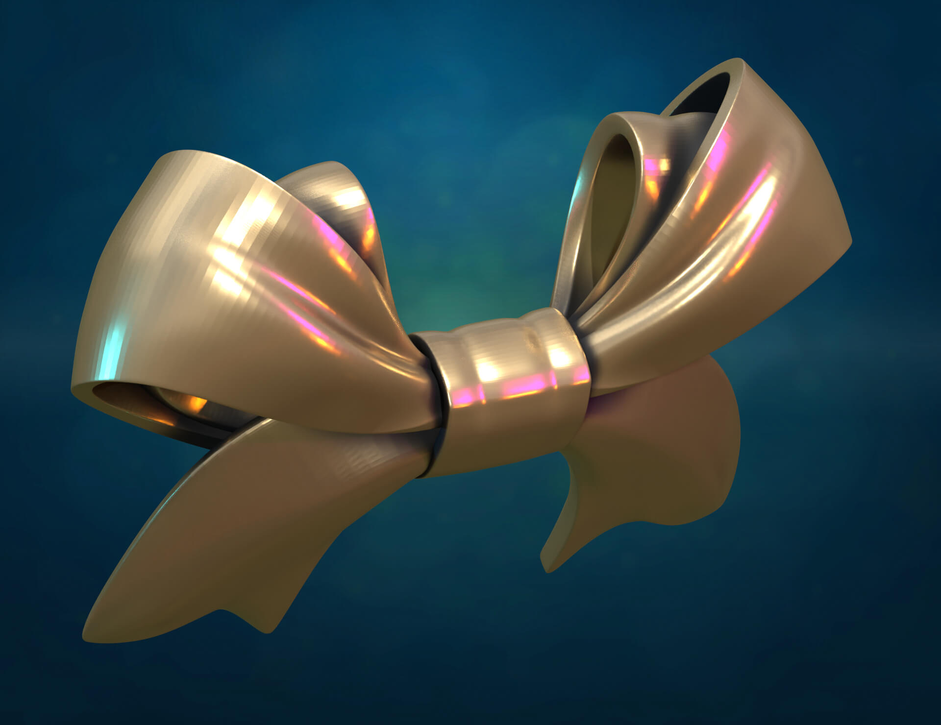 Gift Bow Box 3D Model