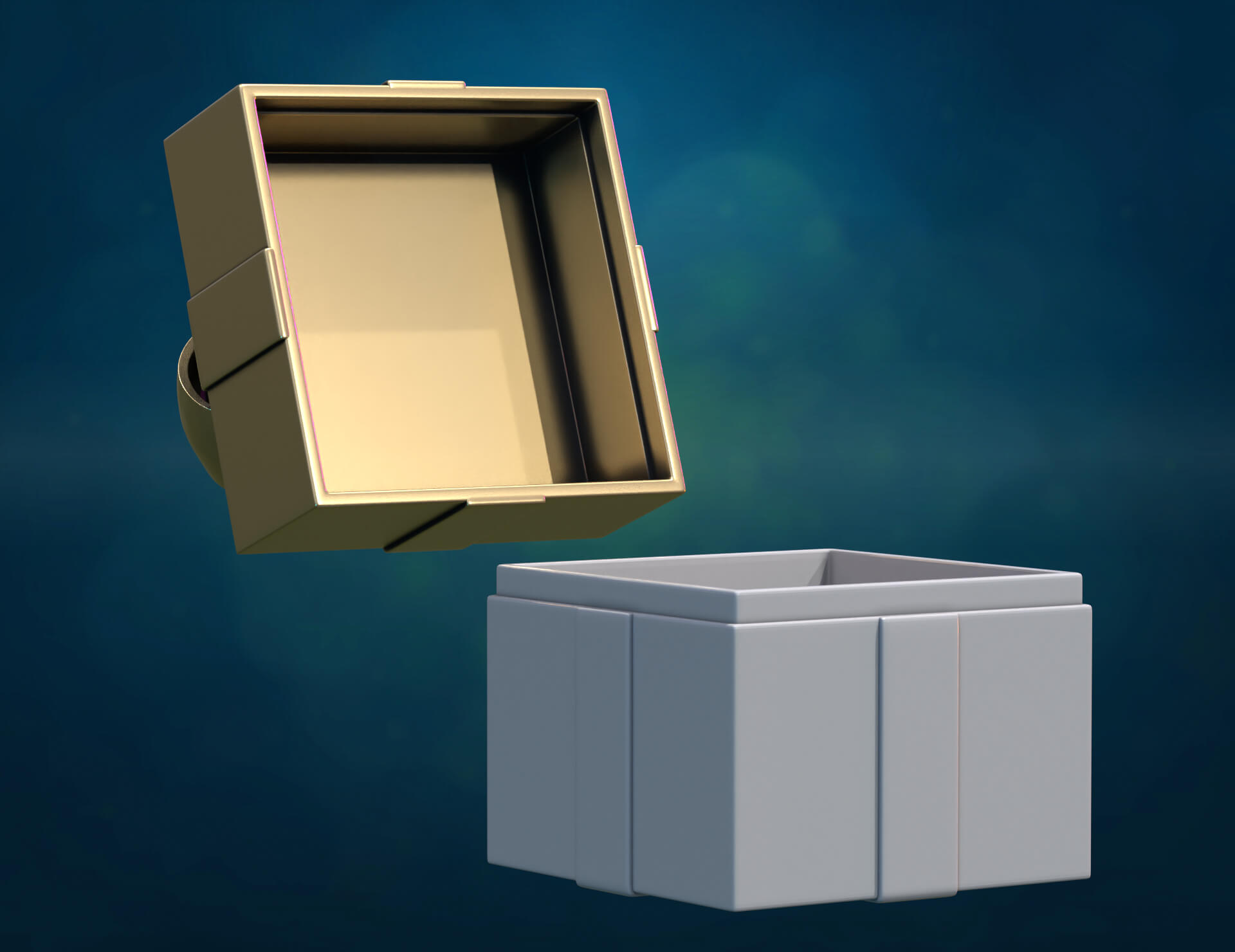 Gift Bow Box 3D Model