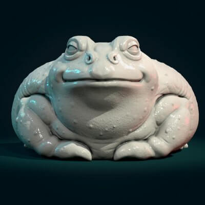 Fat Toad Frog 3D Model