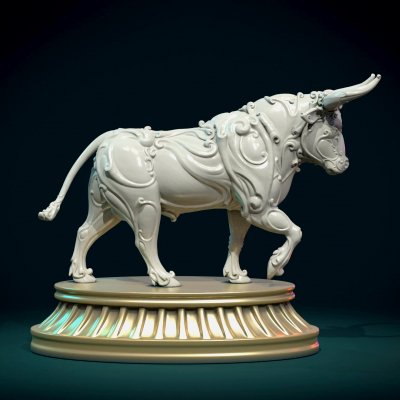 Ornate Bull 3D Model