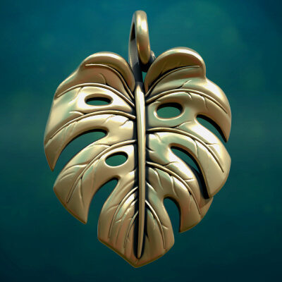 Monstera Pendant 3D Model