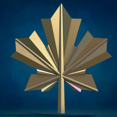 Maple Leaf Low Poly 3D Model