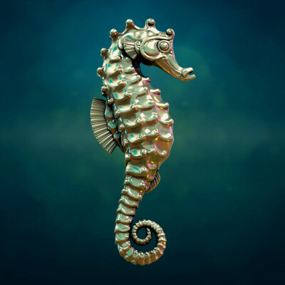 Seahorse charm 3D Model