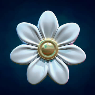 Simple Flower 3D Model