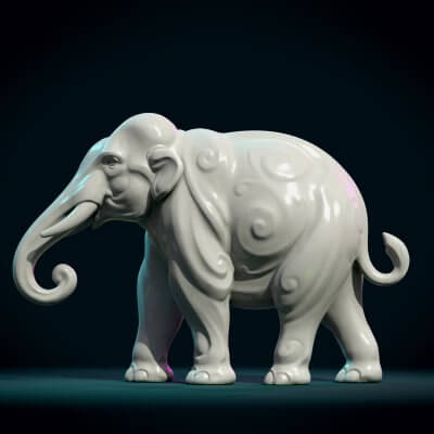 Stylized Elephant 3D Model