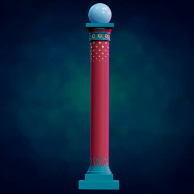 Pillar Column 3D Model