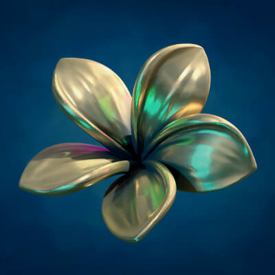 Plumeria Flower 3D Model