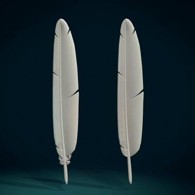 Printable Feather 3D Model