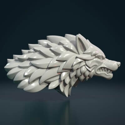 Wolf Head V 3D Model