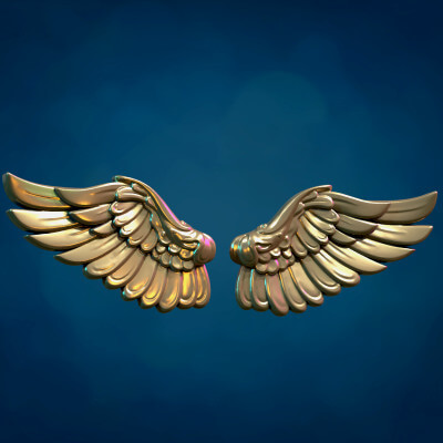 Wings Relief 3D Model