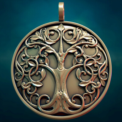 Tree Pendant 3D Model