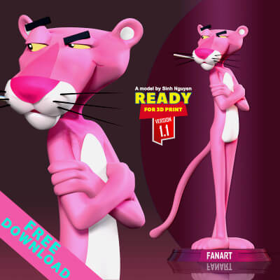 Pink Panther 3D Model