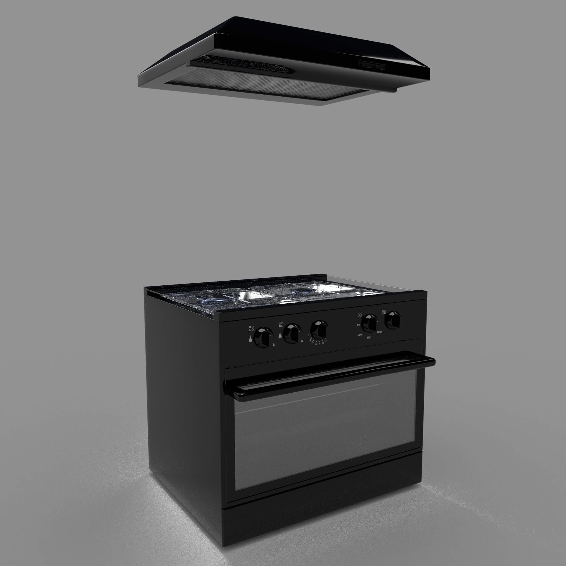 Oven Stove N1 3D Model