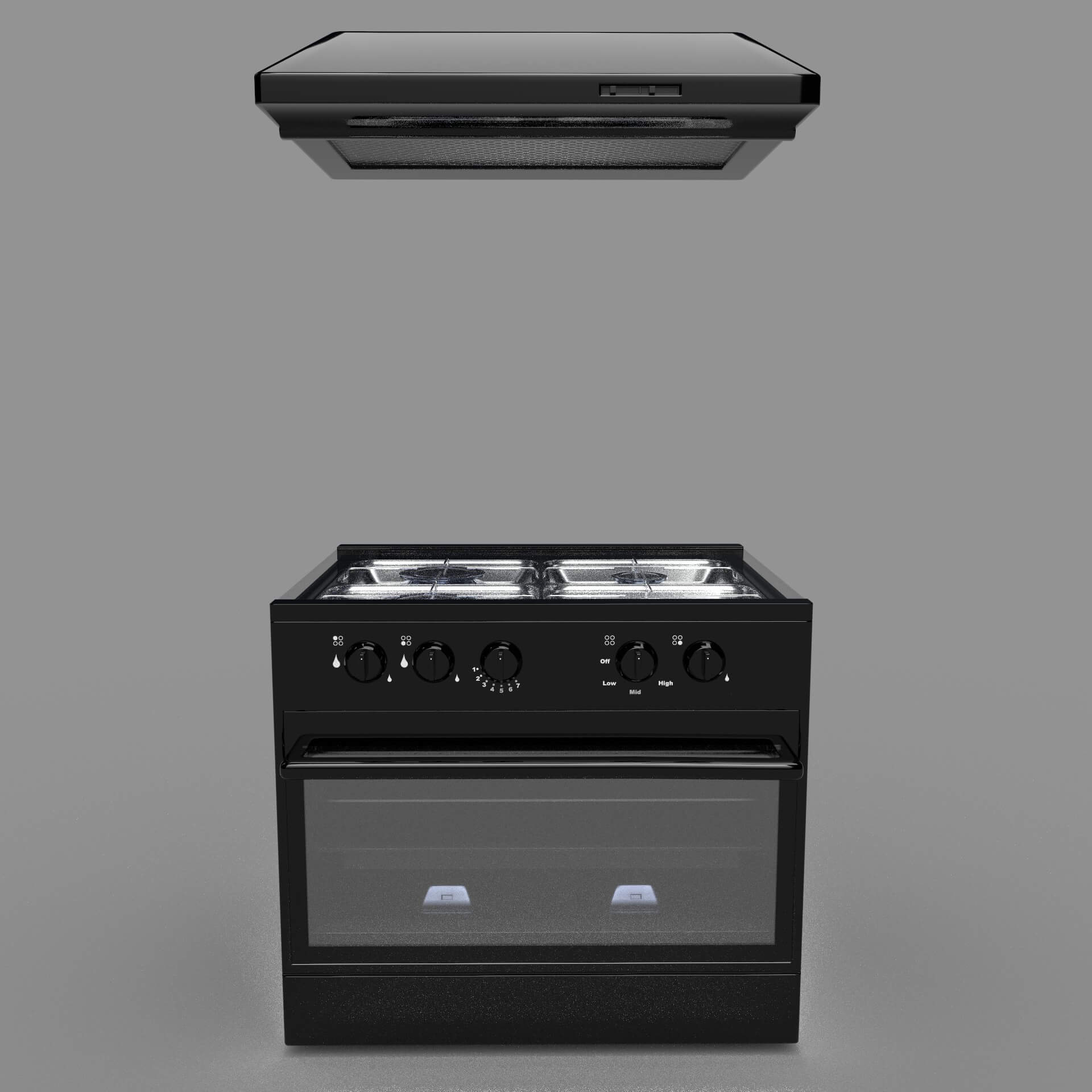 Oven Stove N1 3D Model