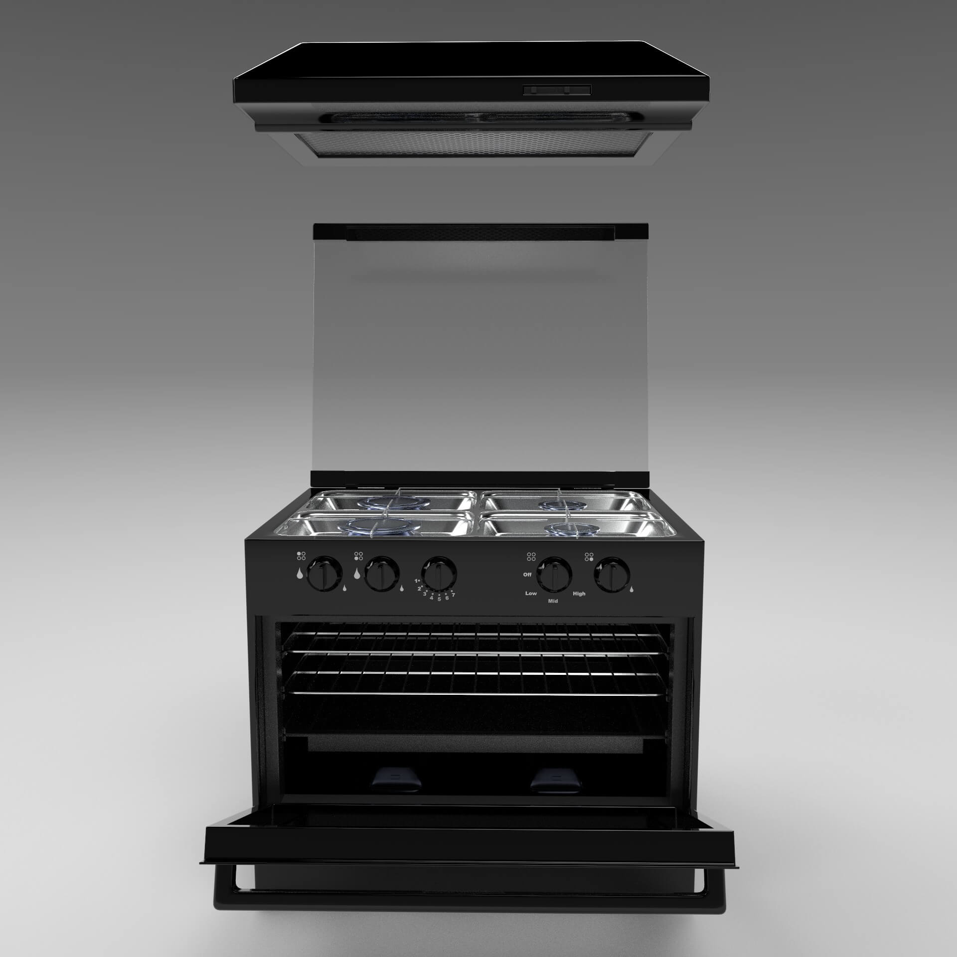 Oven Stove N1 3D Model