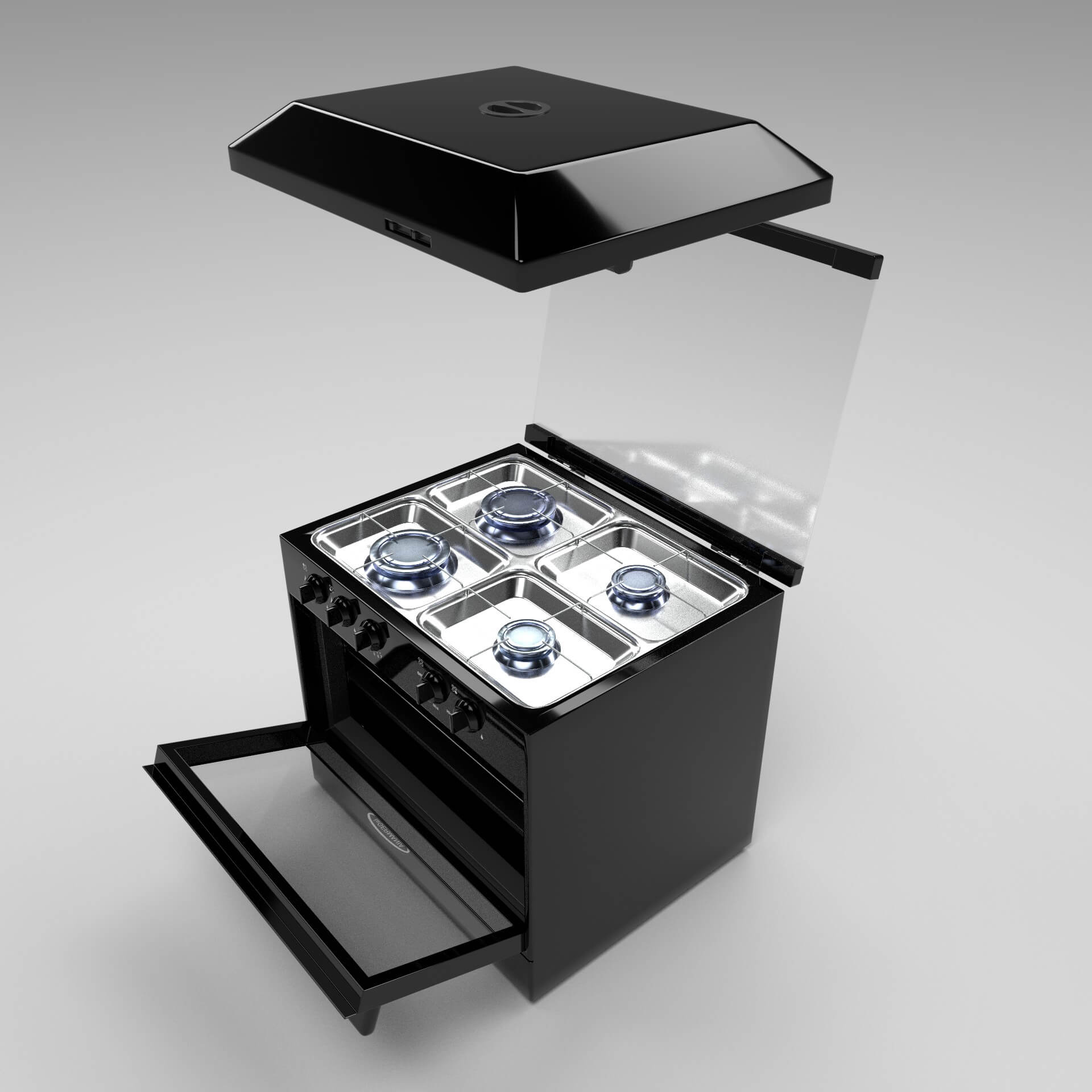 Oven Stove N1 3D Model