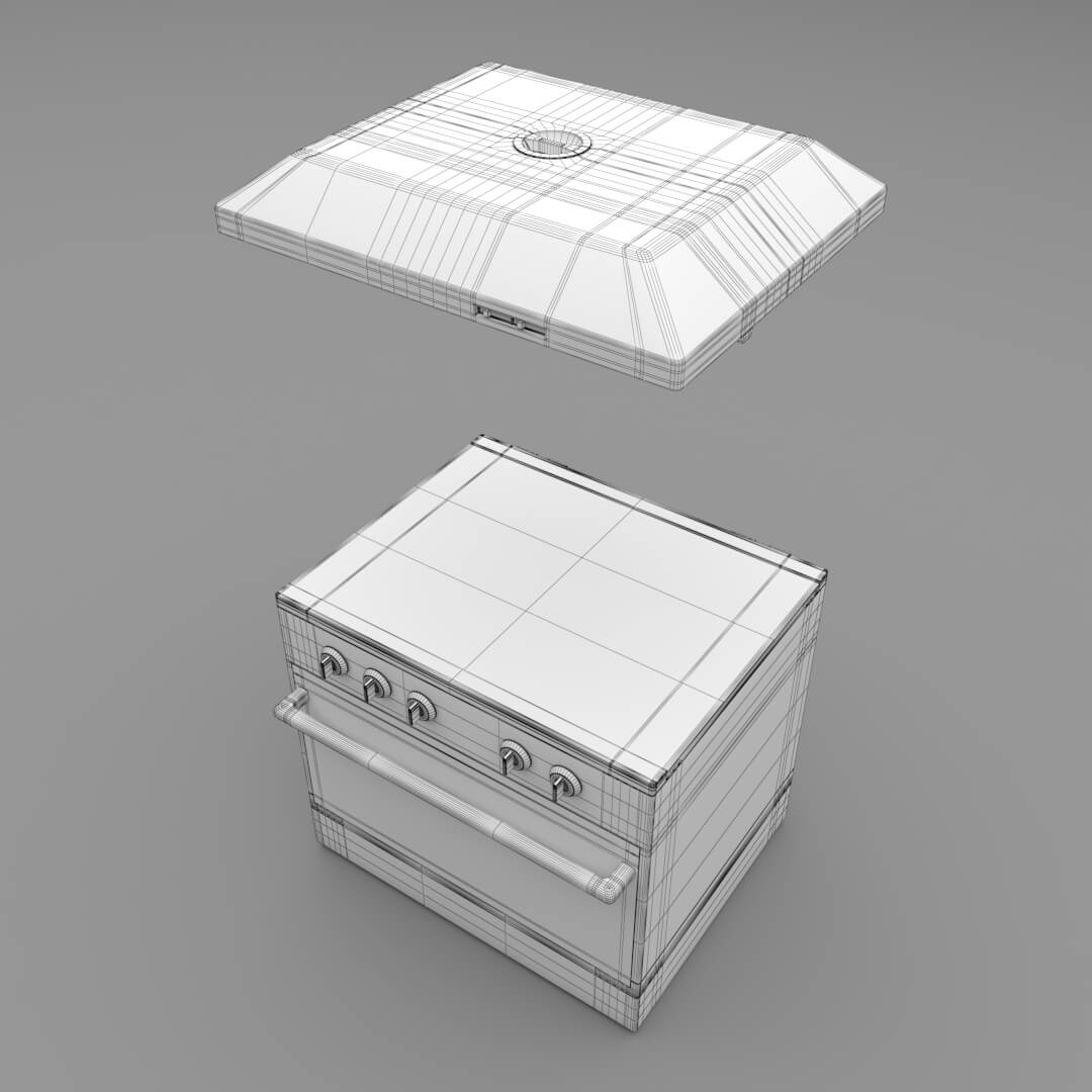 Oven Stove N1 3D Model