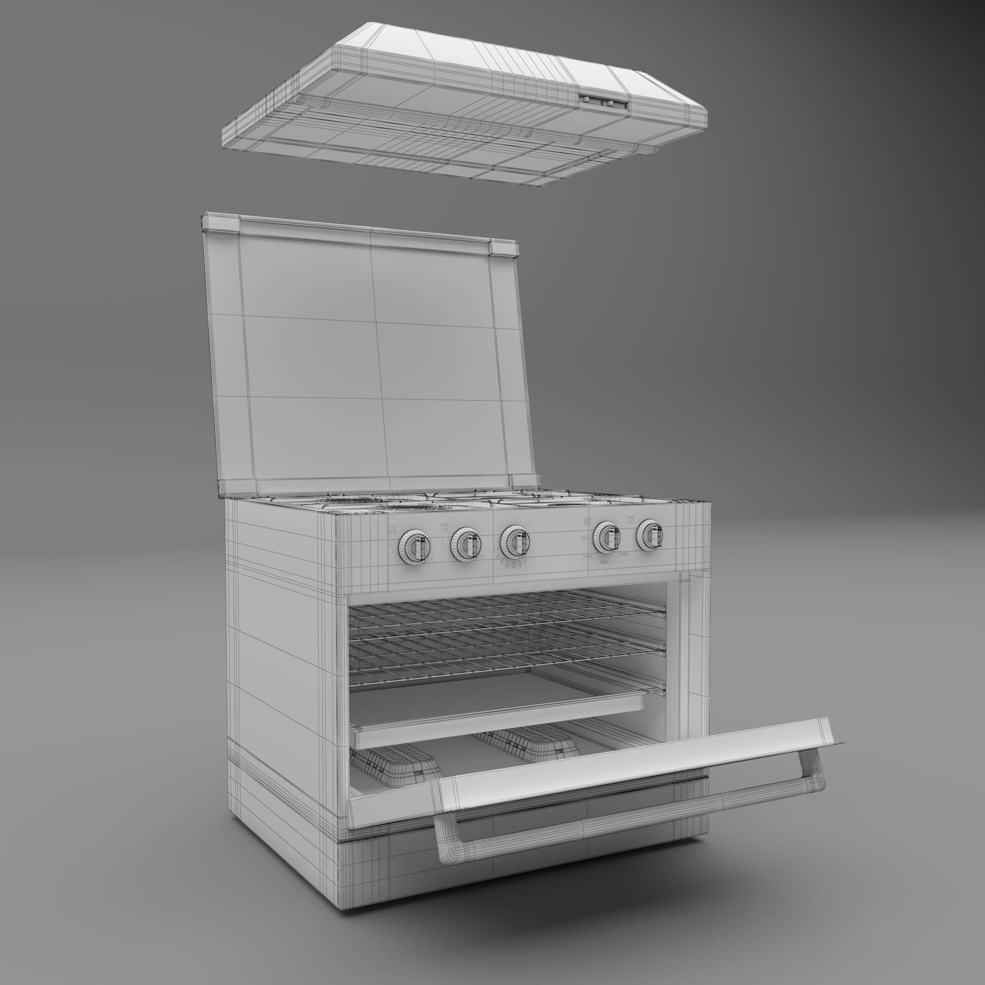 Oven Stove N1 3D Model