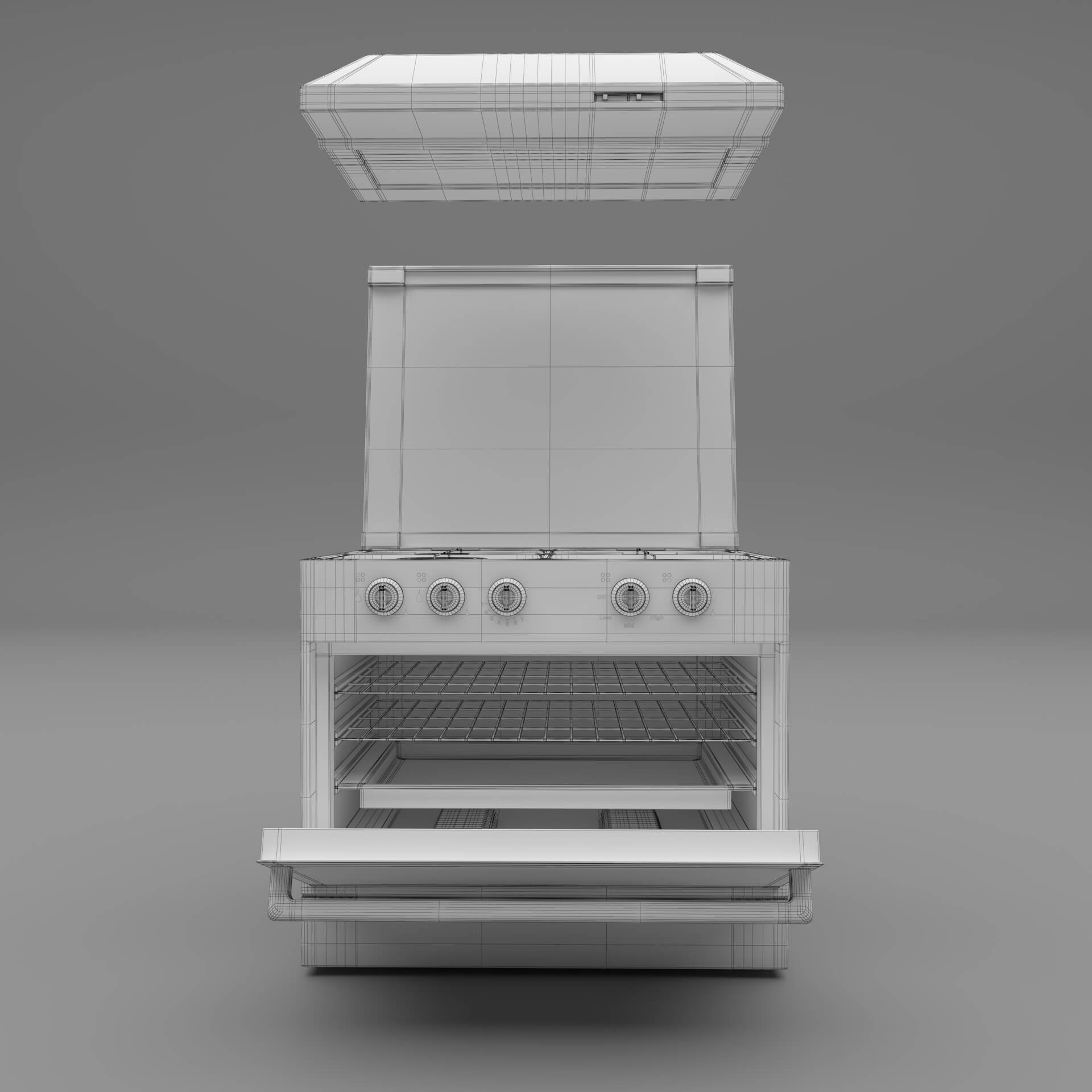 Oven Stove N1 3D Model