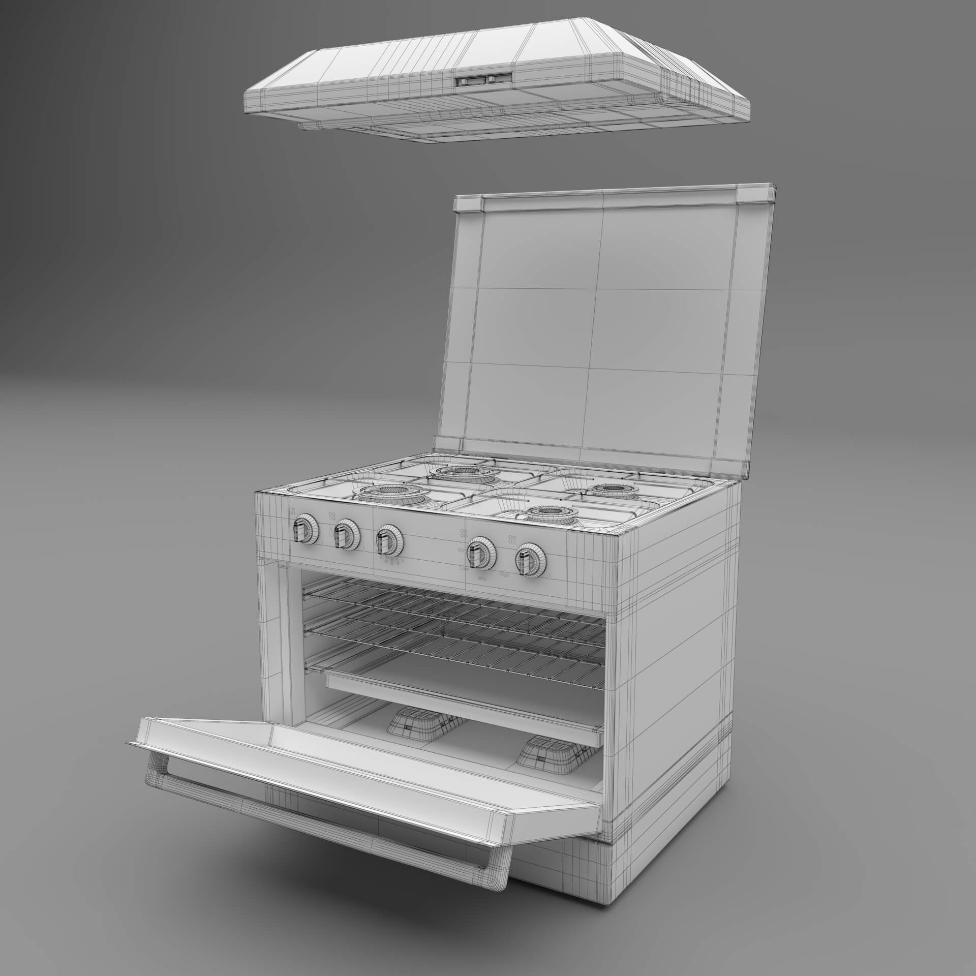 Oven Stove N1 3D Model