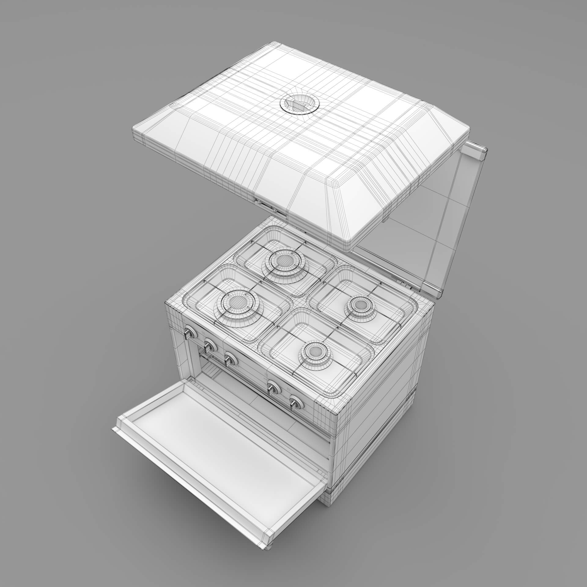 Oven Stove N1 3D Model