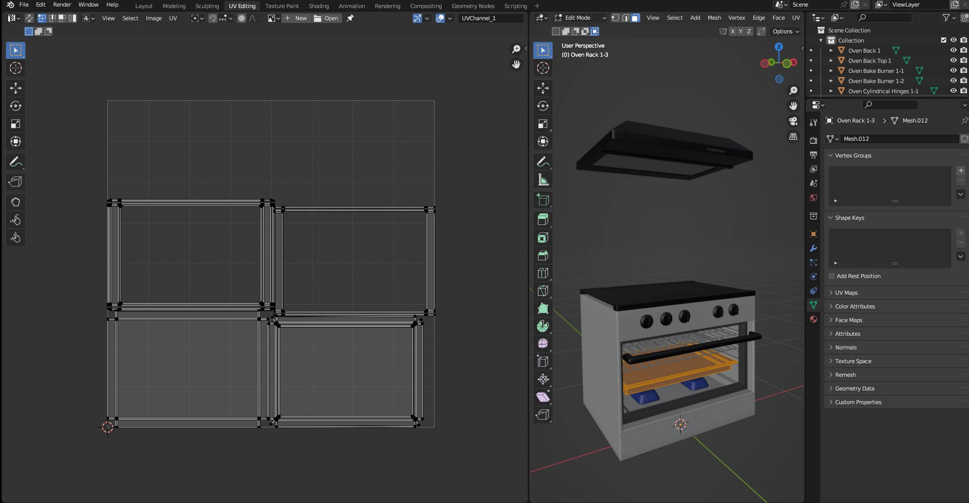 Oven Stove N1 3D Model