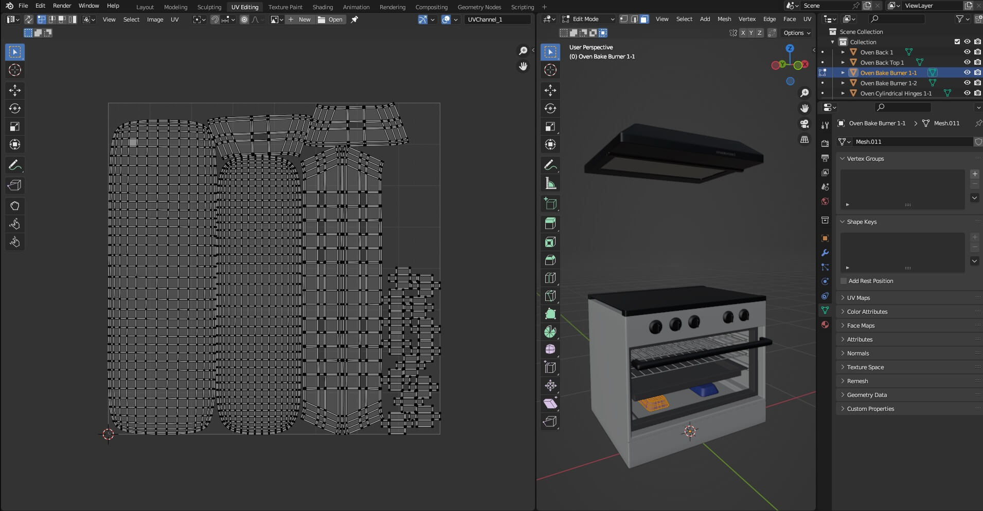 Oven Stove N1 3D Model