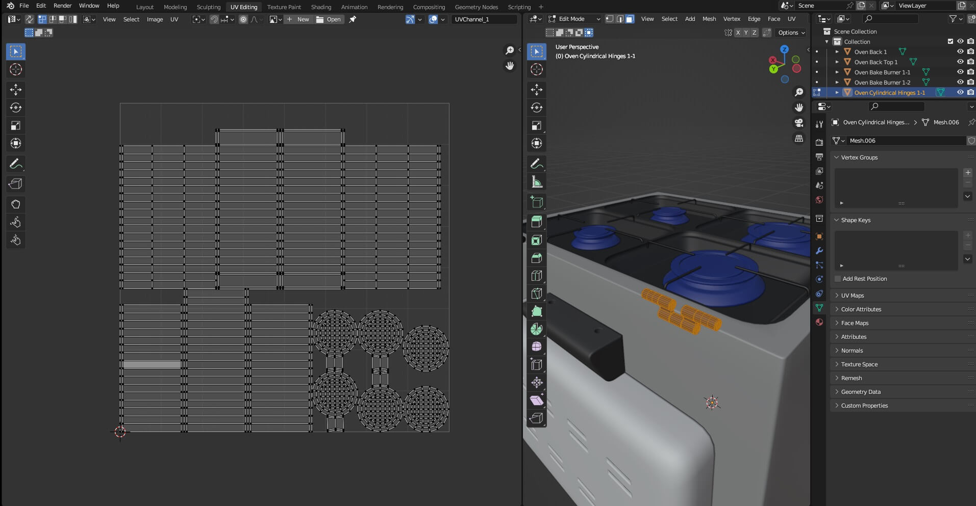 Oven Stove N1 3D Model