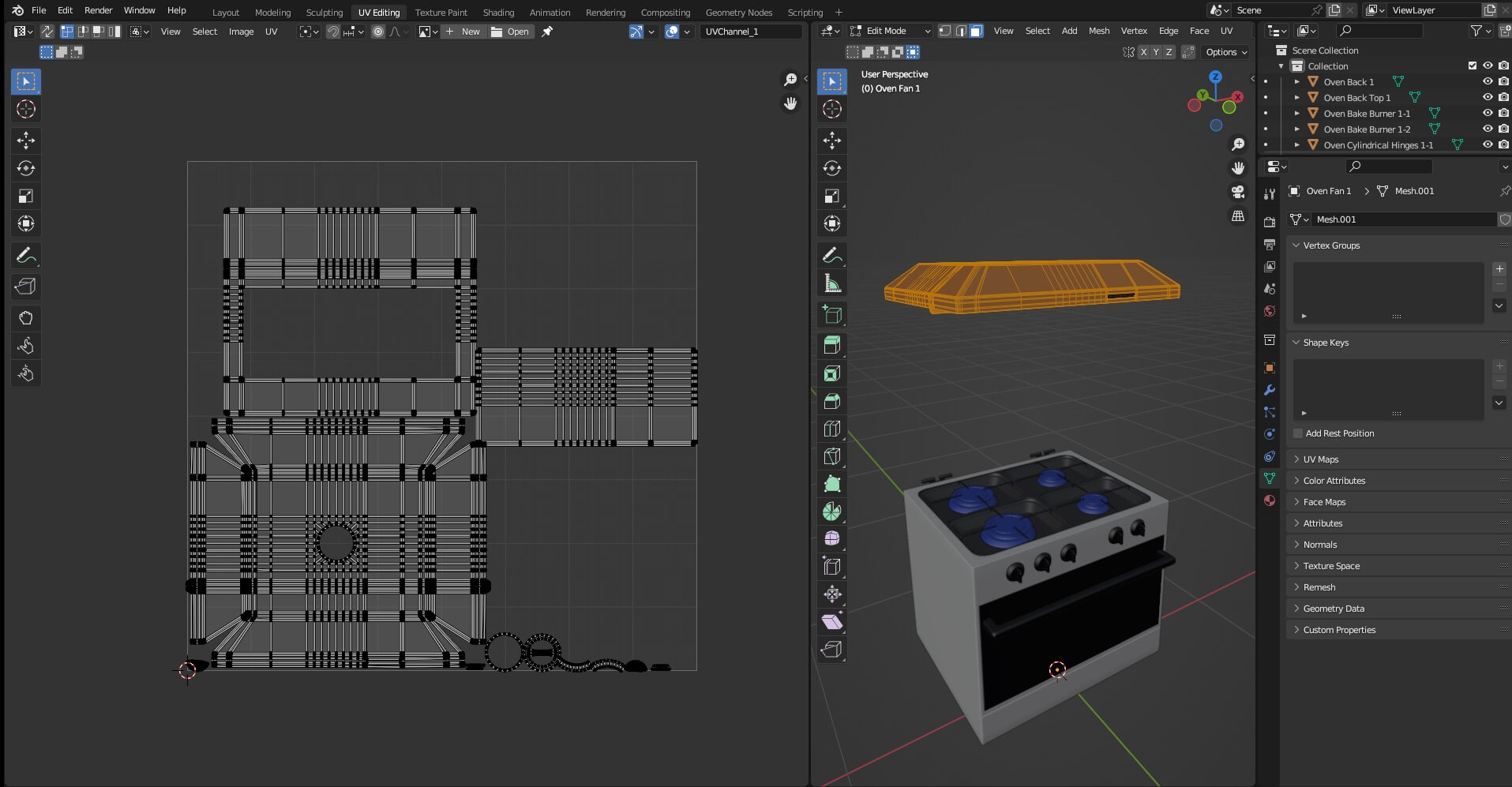 Oven Stove N1 3D Model