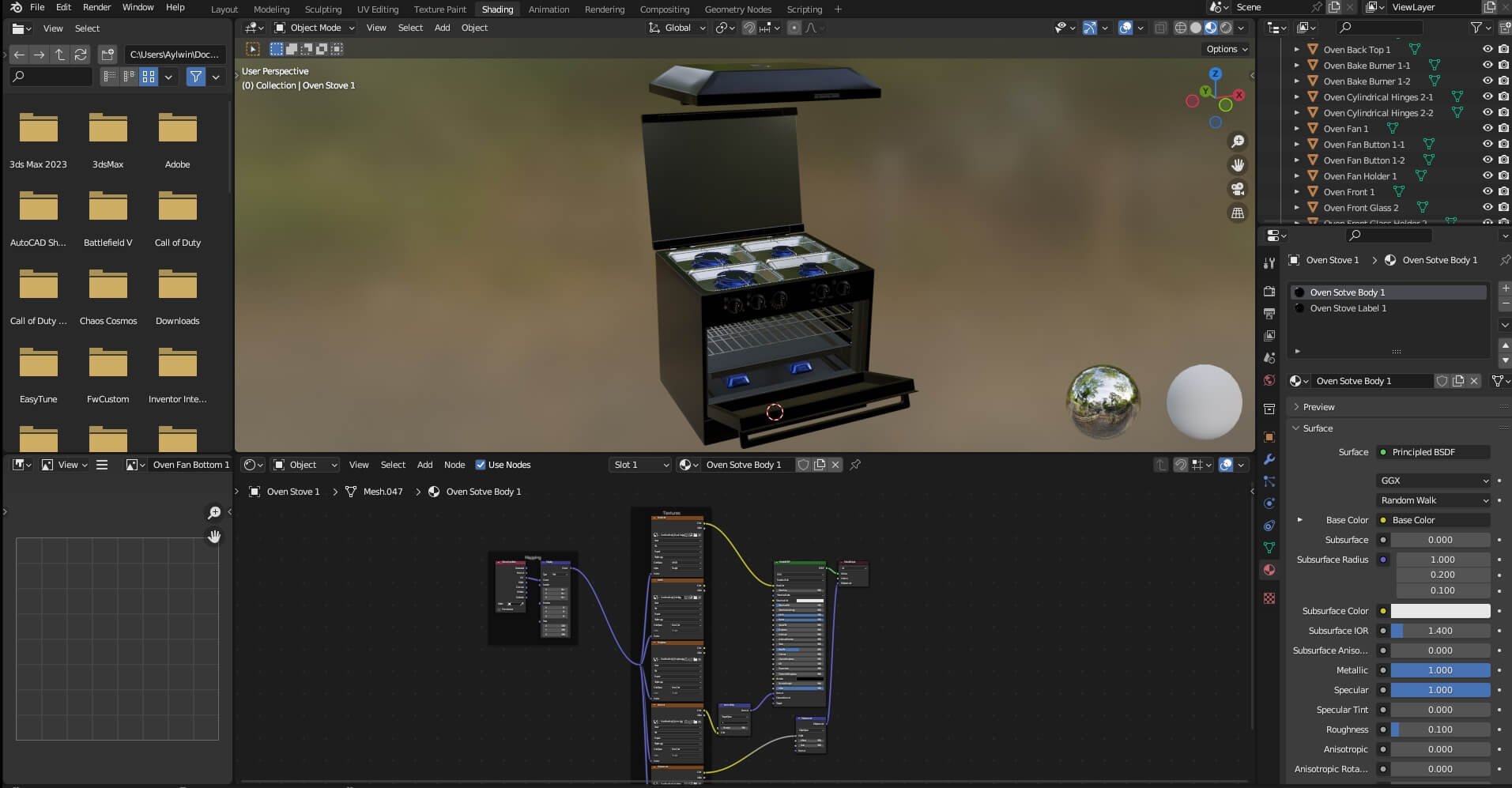 Oven Stove N1 3D Model