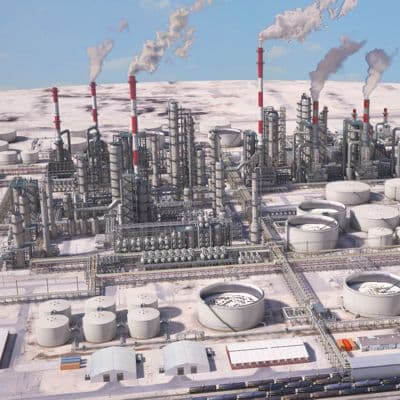 Huge Refinery 3D Model