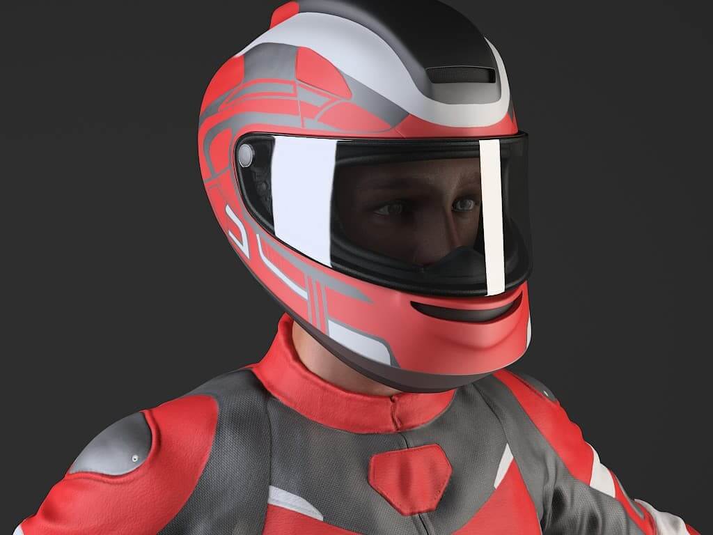 Motorcycle Biker 3D Model