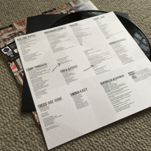 Resonators' Imaginary People LP Perforated postcard lyric sheet