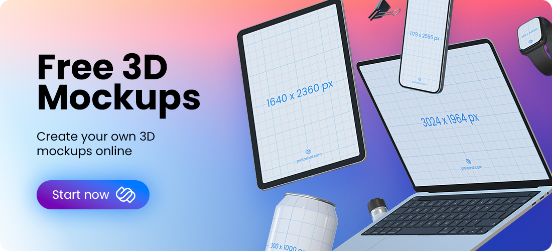create your own 3d mockup online protoshot.com