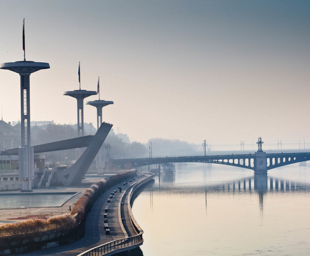 A bridge over the Rhone in Lyon