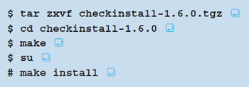 図1●checkinstallのインストール手順
