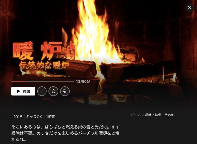 寒〜い夜もぐっすり眠れる…かもしれない「暖炉」の動画がNetflixで公開中ですぞ〜っっ！